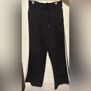 High Quality Garage Black Track Pants with White Stripes